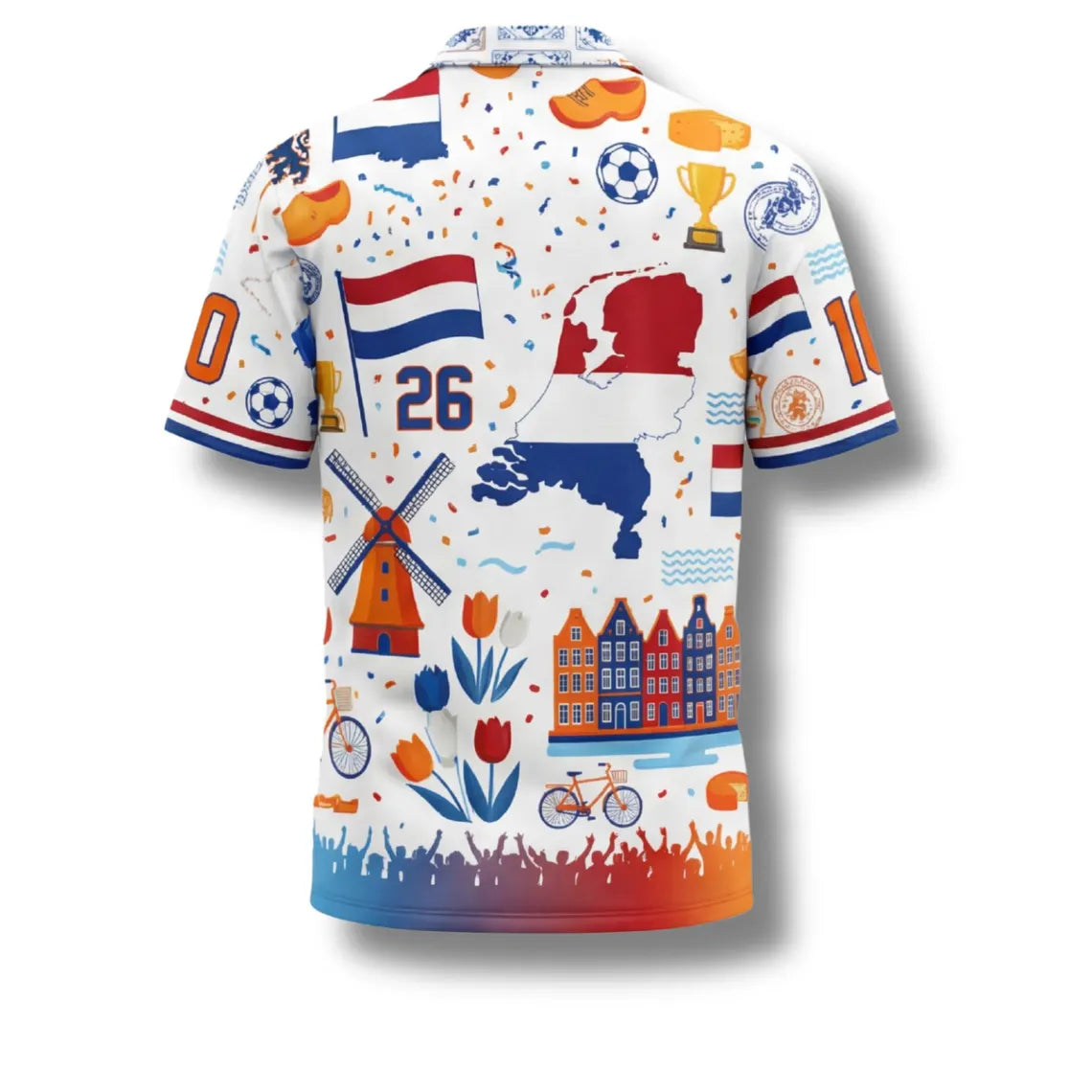 Netherlands Hawaiian Shirt 2026 Soccer Fan Gift, Personalized Tropical Button Up Shirt
