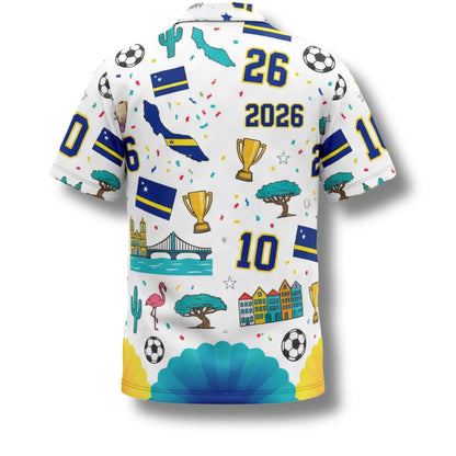 Curacao Hawaiian Shirt 2026 Soccer Fan Gift, Personalized Tropical Button Up Shirt