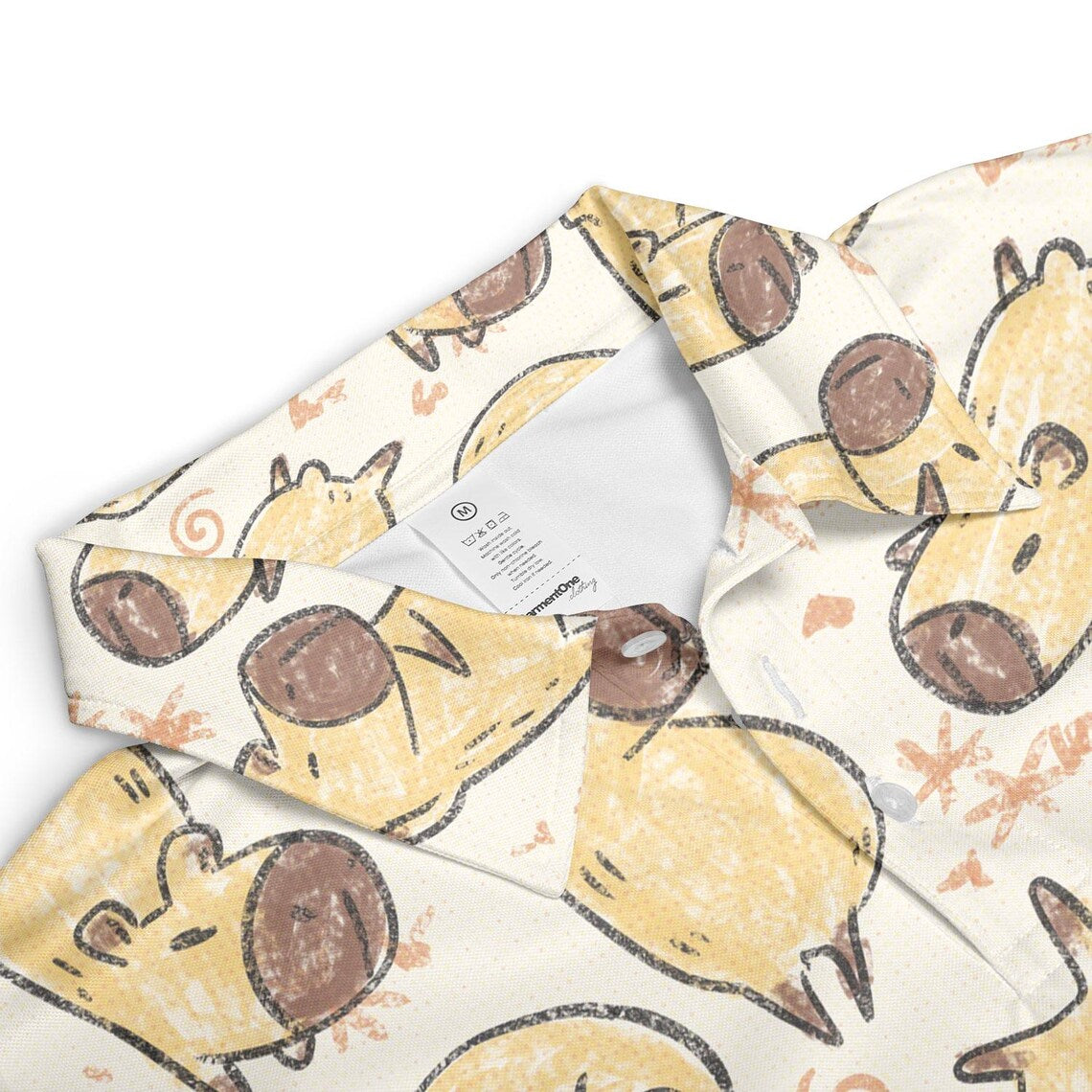 Men's Capybara Print Polo Shirt – Vintage Pattern Short Sleeve Golf Top