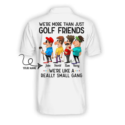 Funny Golf Team Polo Shirt for Men, Golf Friends Shirt Personalized Name