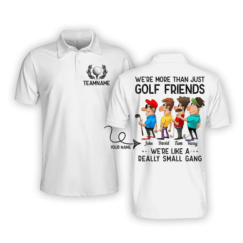 Funny Golf Team Polo Shirt for Men, Golf Friends Shirt Personalized Name