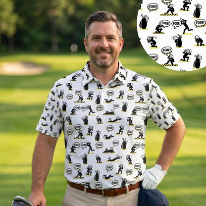 Classic Fore Duck Golf Polo Birthday Father Day Gift Funny Golf Shirt Mens Women Apparel