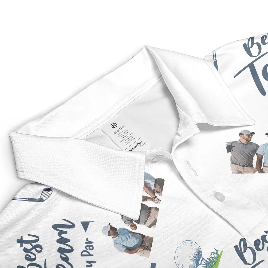 Personalized Photo Golf Polo Shirt for Dad, Best Team By Par Polo, Father's Day Gift for Golfer