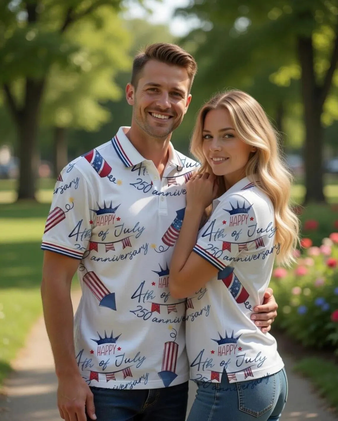 250th Anniversary USA Polo Shirt, 1776-2026 Semi-Quincentennial Golf Shirt, Patriotic 4th of July Men Women Polo