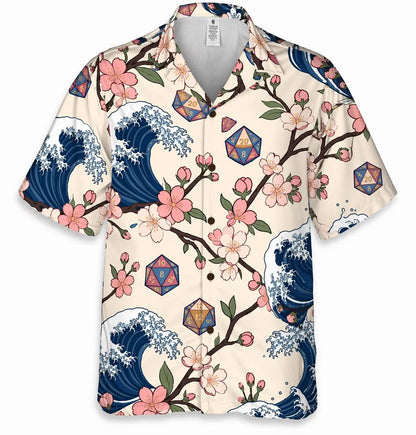 Japanese Wave Cherry Blossom Shirt