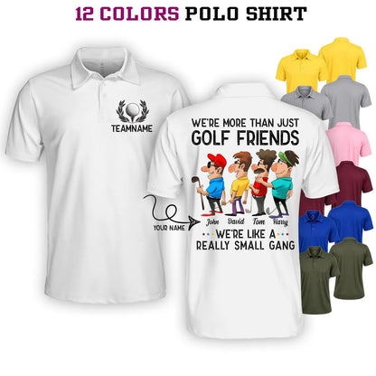 Funny Golf Team Polo Shirt for Men, Golf Friends Shirt Personalized Name