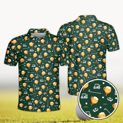 Custom Face Polo Shirt, Personalized Golf Shirt for Men and Women, Funny Beer Golf Shirt with Photo