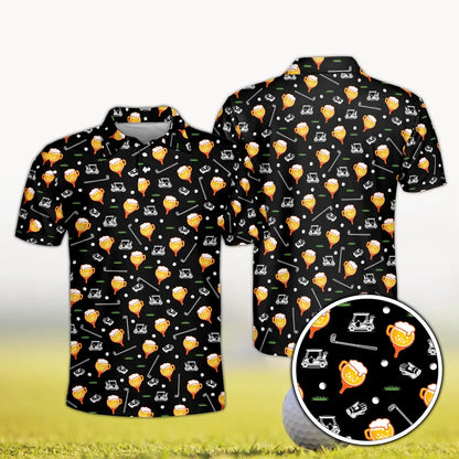Custom Face Polo Shirt, Personalized Golf Shirt for Men and Women, Funny Beer Golf Shirt with Photo