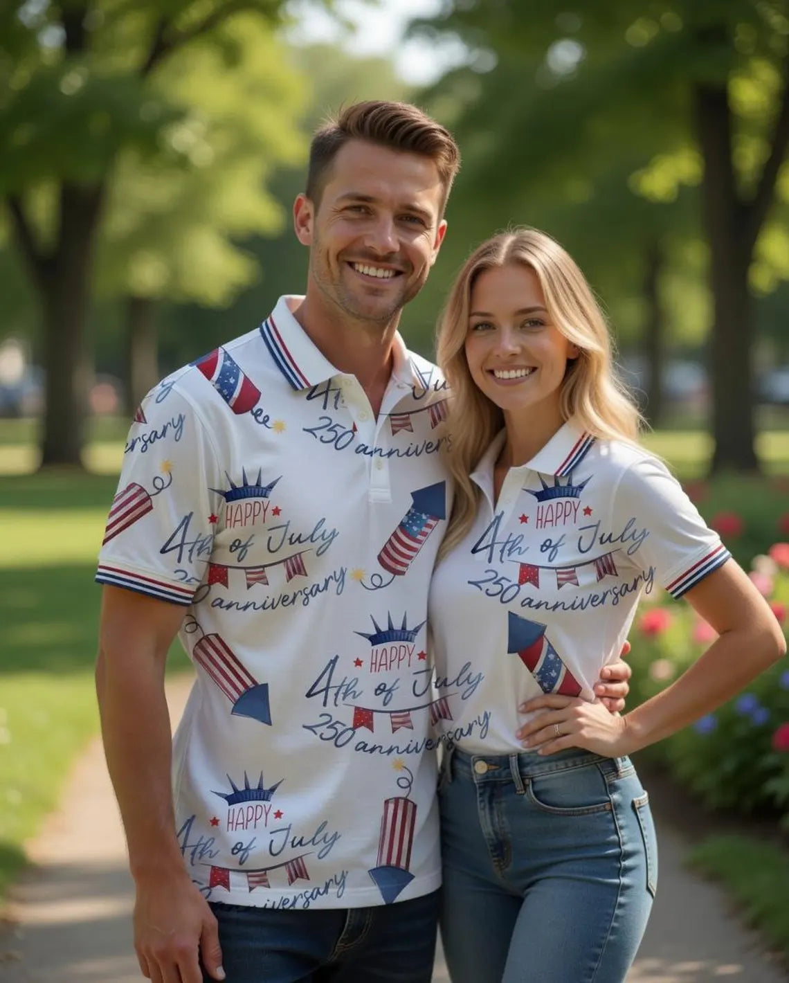 250th Anniversary USA Polo Shirt, 1776-2026 Semi-Quincentennial Golf Shirt, Patriotic 4th of July Men Women Polo