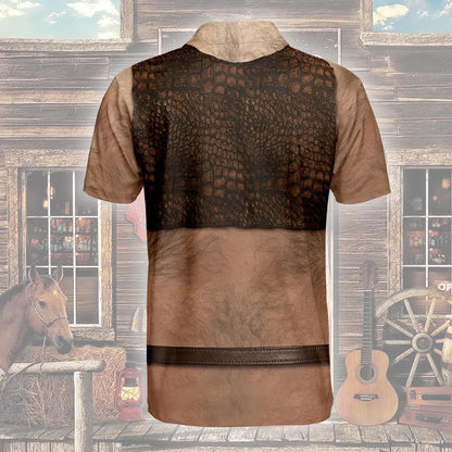 Funny Men’s Polo Shirt, Chest Hair Costume Shirt, Novelty Humor Tee, Gag Gift Polo for Men