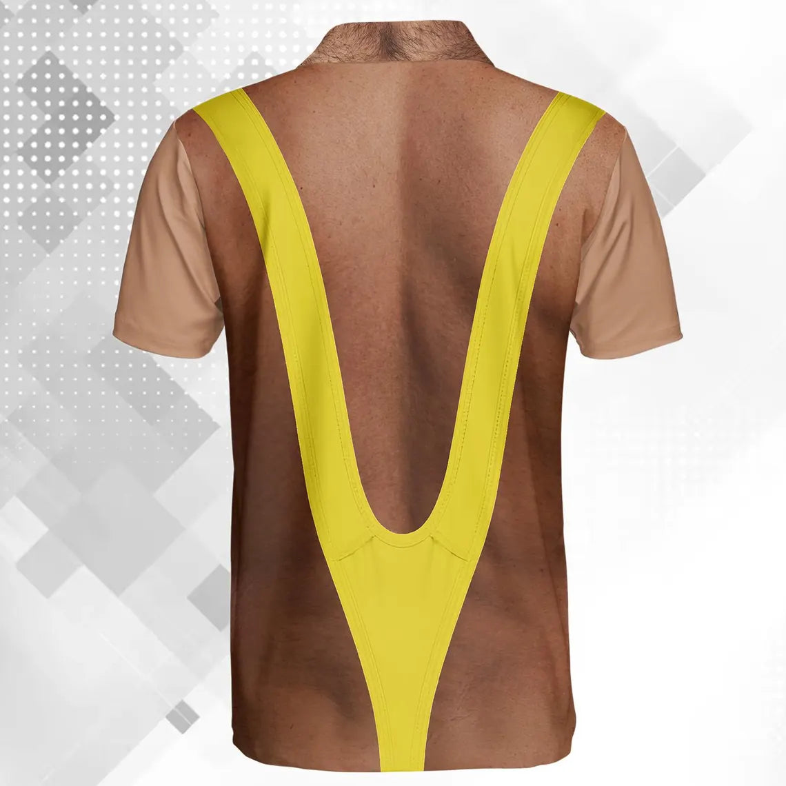 Hairy Chest Chicken Polo Shirt for Men, Funny Farmer Gag Outfit Shirt