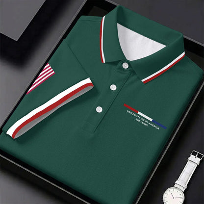 United States Of America 250 Years Navy Golf Shirt