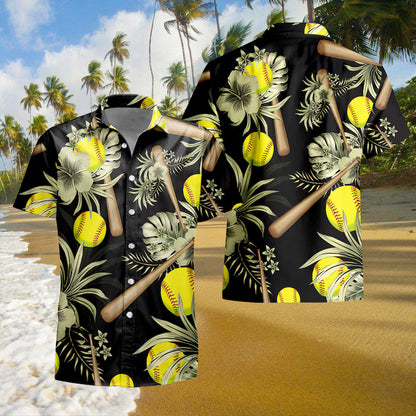 Softball Hawaiian Shirt, Baseball Lover Shirt