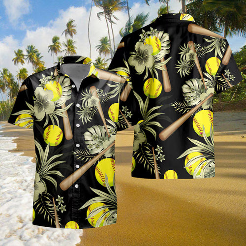 Softball Hawaiian Shirt, Baseball Lover Shirt
