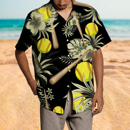 Softball Hawaiian Shirt, Baseball Lover Shirt