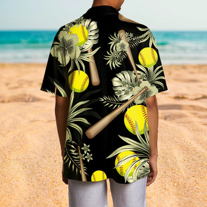 Softball Hawaiian Shirt, Baseball Lover Shirt