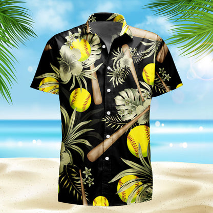 Softball Hawaiian Shirt, Baseball Lover Shirt