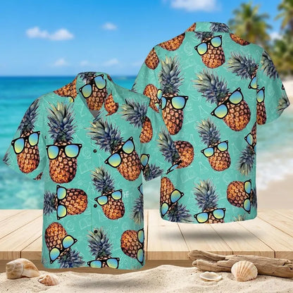 Pineapple Hawaiian Shirt, Sunglasses Fruit Aloha Shirt