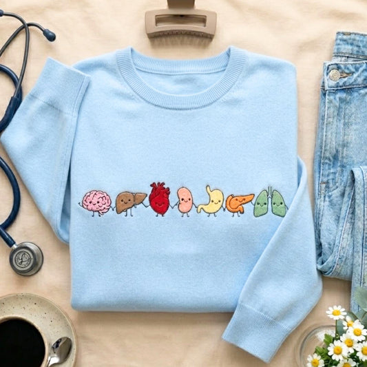 Embroidered Organ Friends Sweatshirt