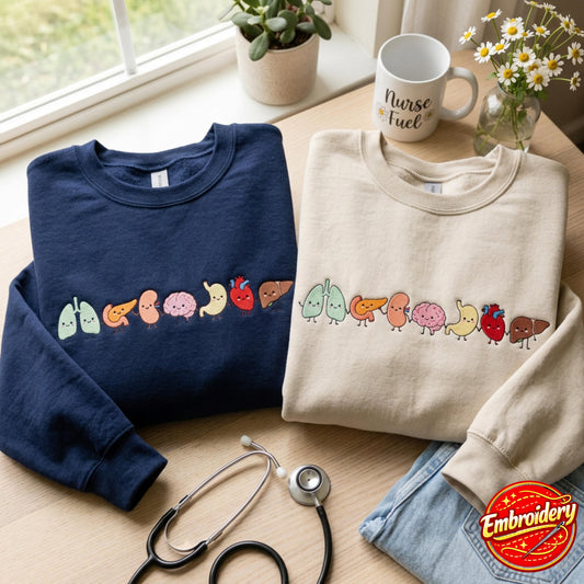 Embroidered Organ Friends Sweatshirt