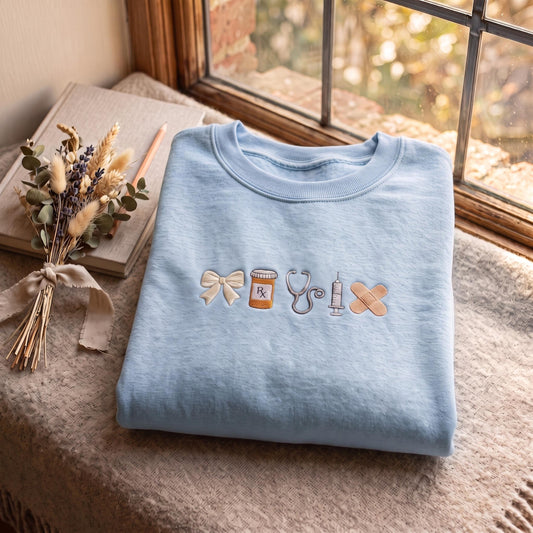 Embroidered Nurse Icon Sweatshirt