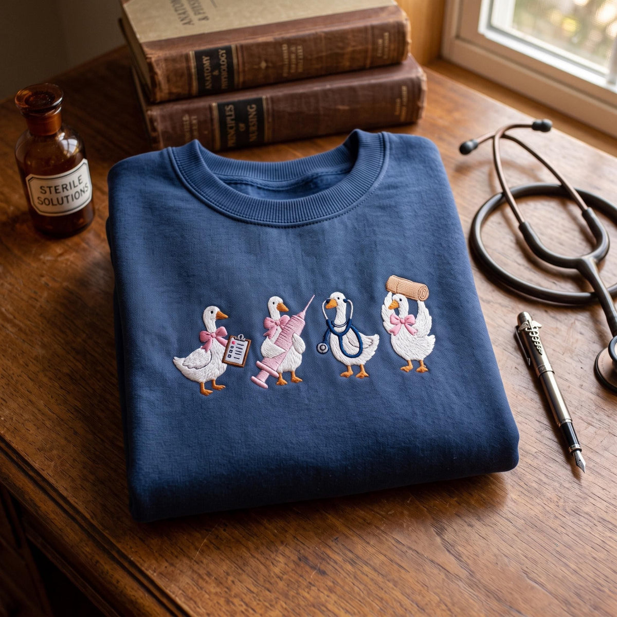 Embroidered Medical Duck Sweatshirt