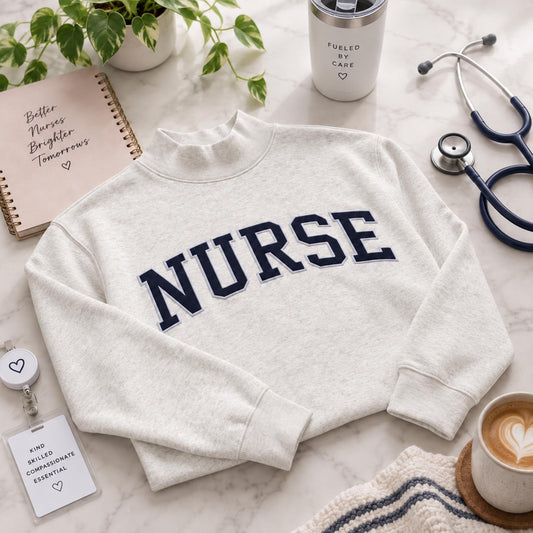 Custom Nurse Mockneck Sweatshirt