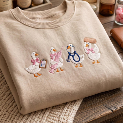 Embroidered Medical Duck Sweatshirt