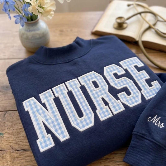 Personalized Nurse Mock Neck Sweatshirt