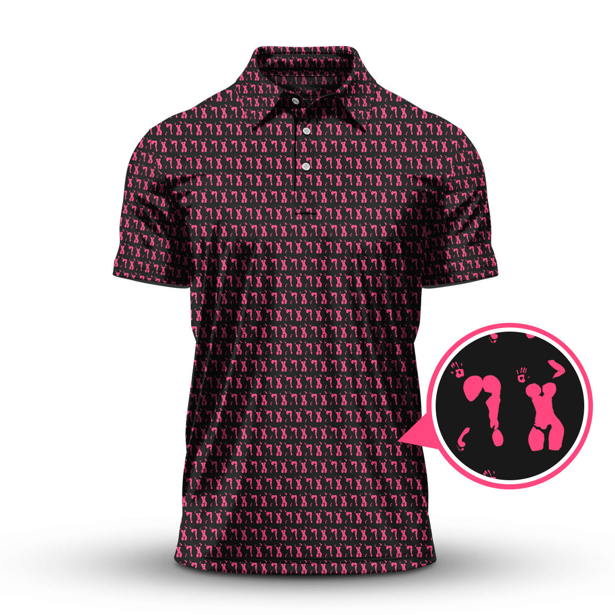 Body Art Pattern Golf Polos, Funny Golf Shirt