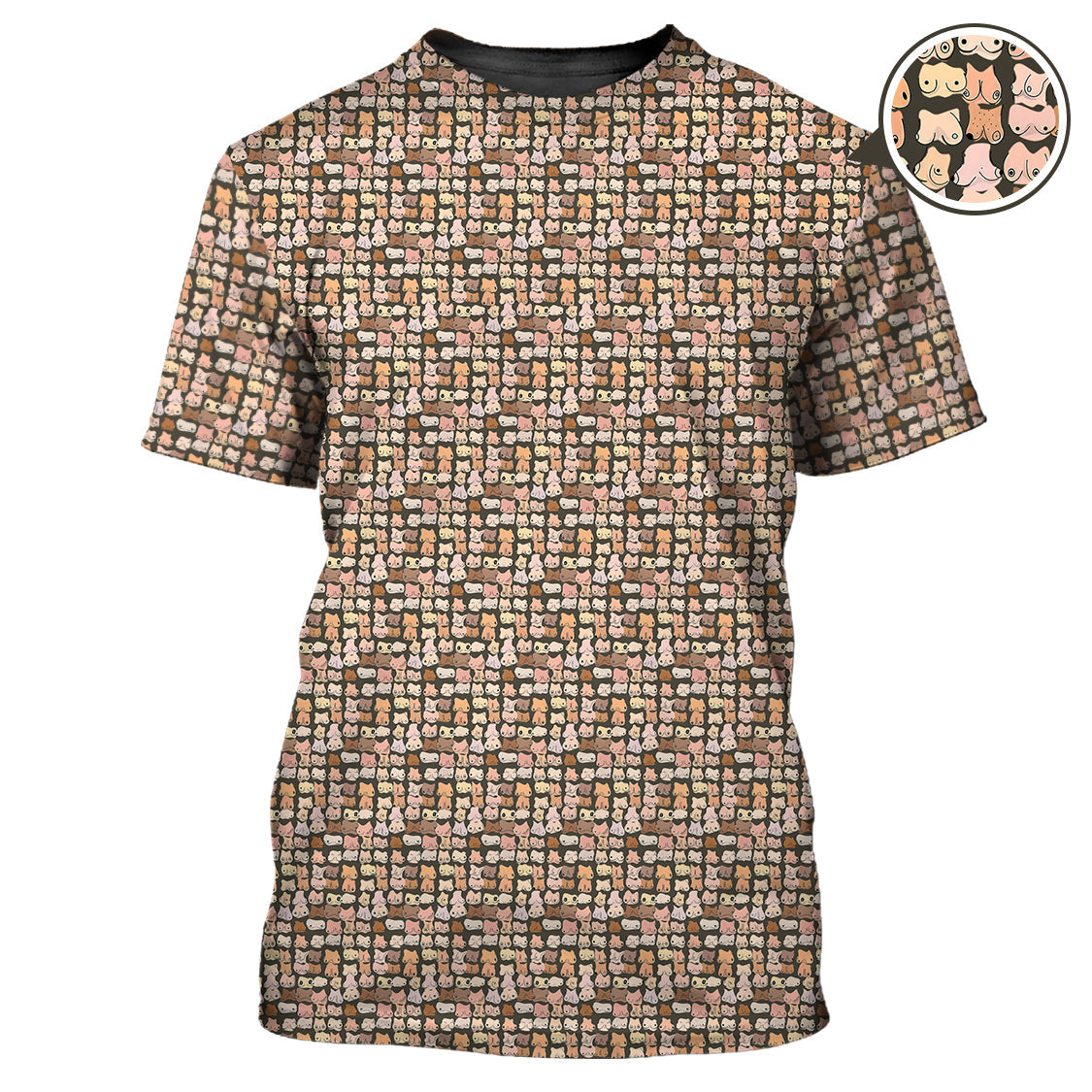 Boob Pattern Golf Polos for Men