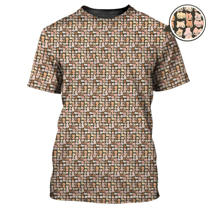 Boob Pattern Golf Polos for Men