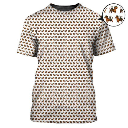 Dachshund Pattern Golf Polos