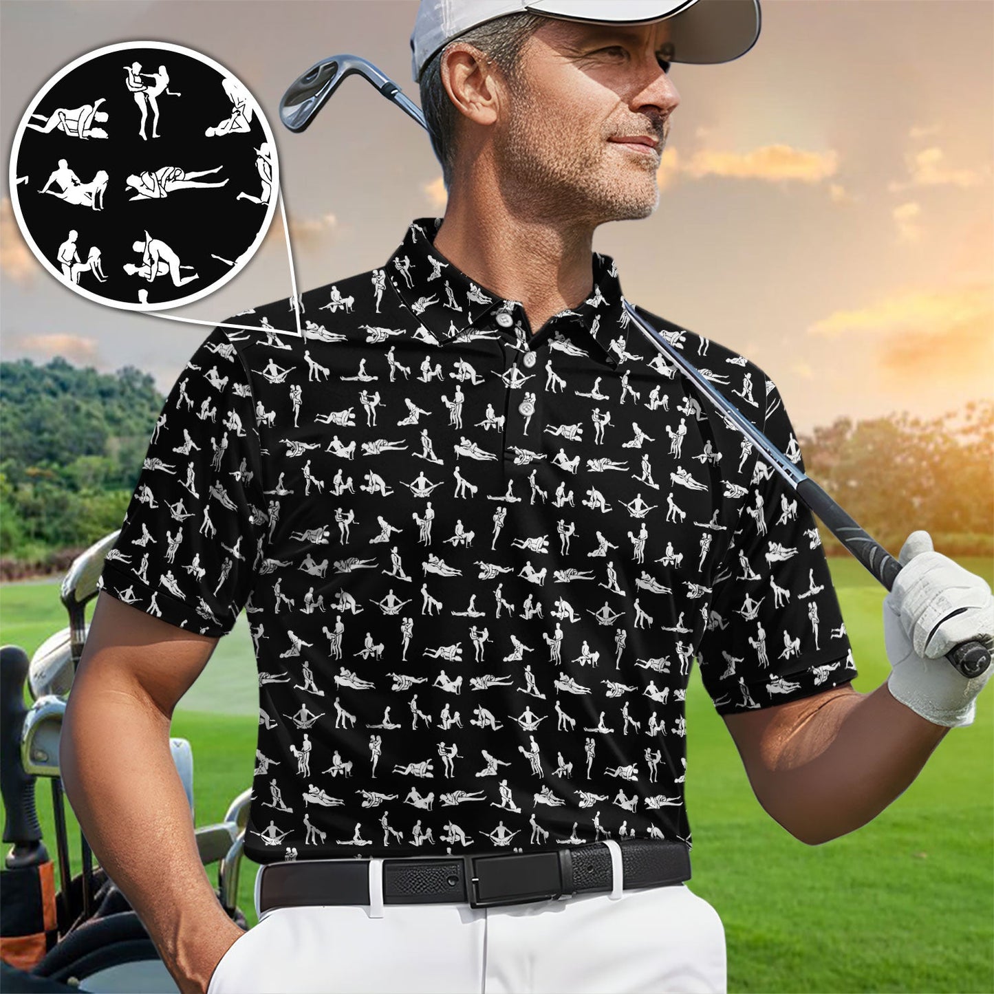 Naughty Couple Golf Polos For Golfer