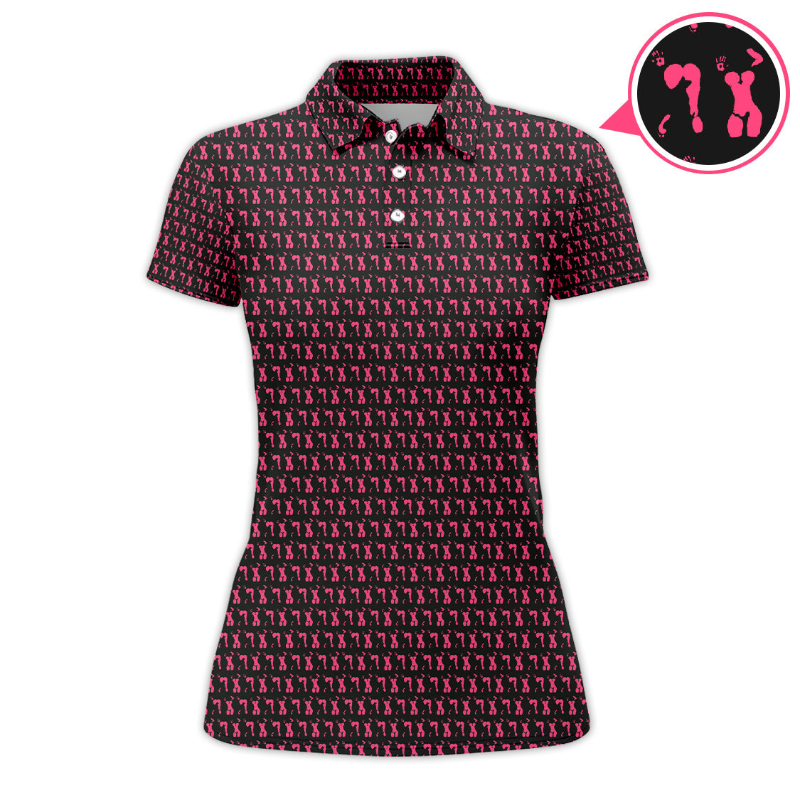 Body Art Pattern Golf Polos, Funny Golf Shirt