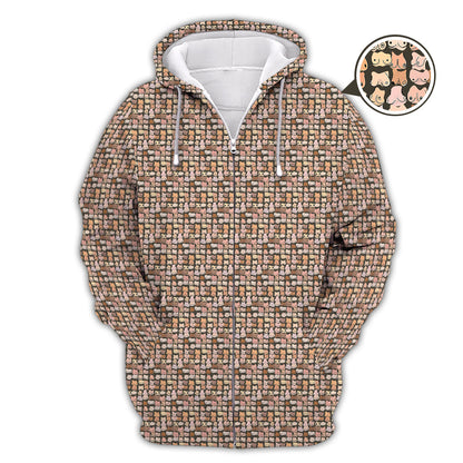 Boob Pattern Golf Polos for Men