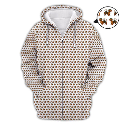 Dachshund Pattern Golf Polos
