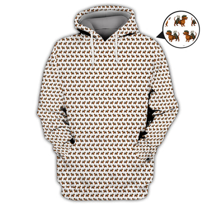 Dachshund Pattern Golf Polos