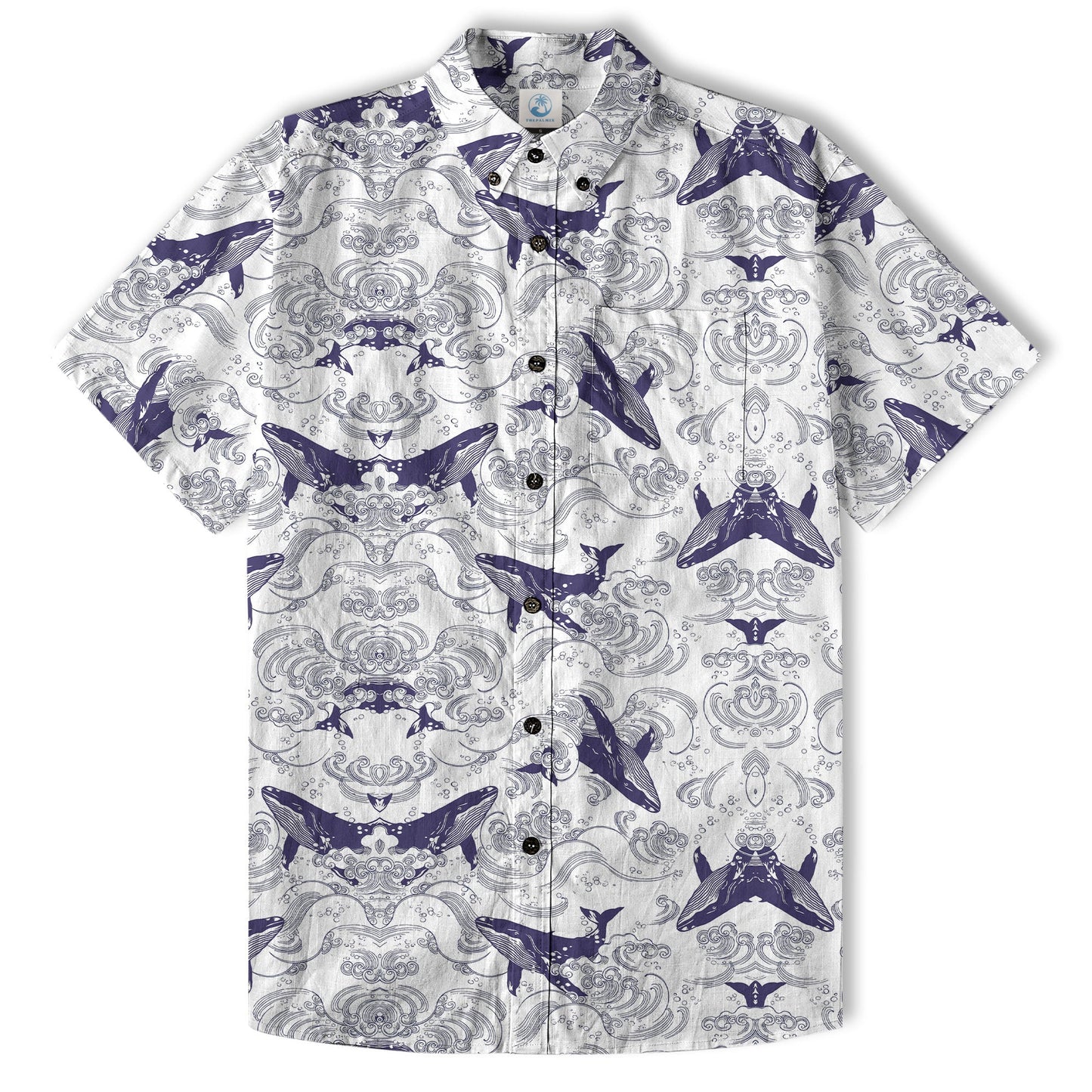 Whale Hawaiian Pattern, Ocean Animals Hawaii Shirt