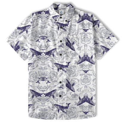 Whale Hawaiian Pattern, Ocean Animals Hawaii Shirt