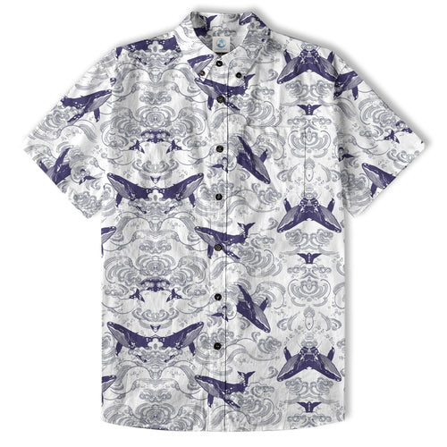 Whale Hawaiian Pattern, Ocean Animals Hawaii Shirt