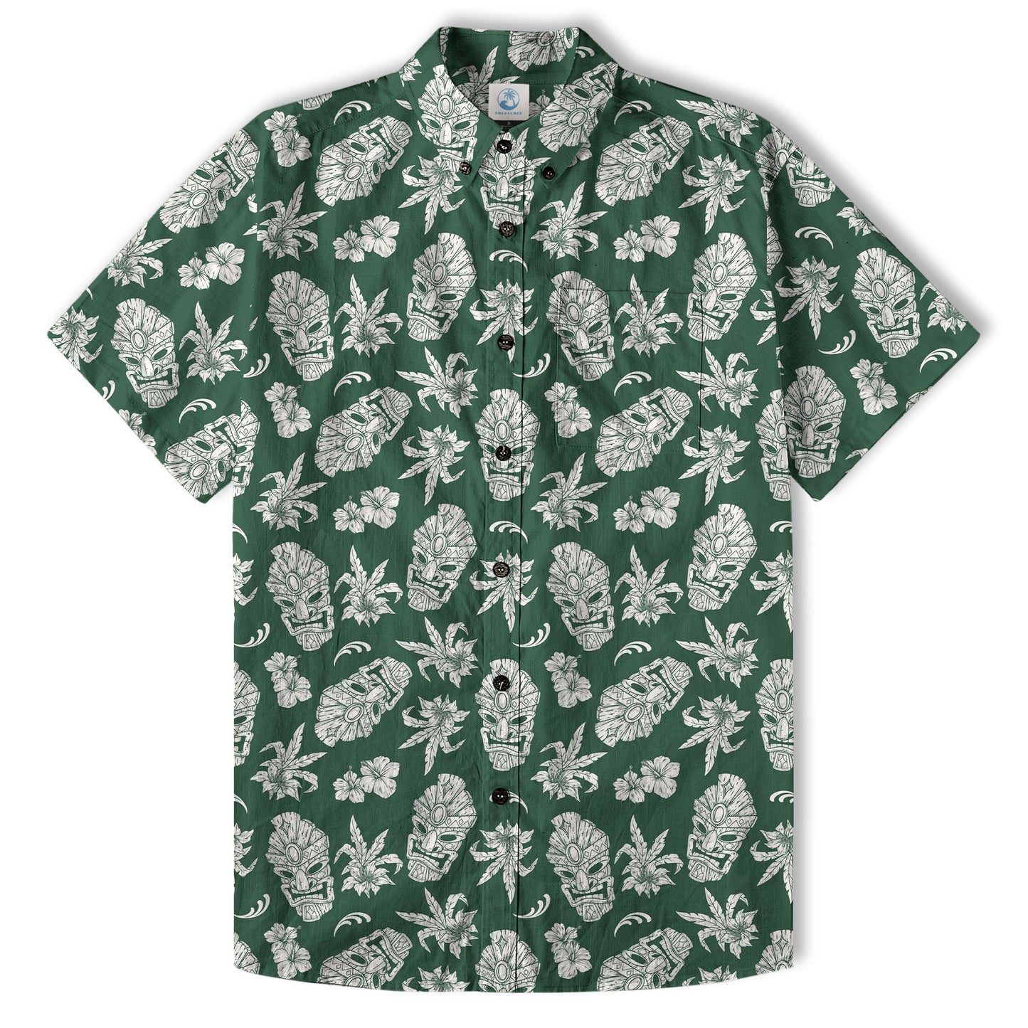 Tiki Mask Pattern Hawaii Shirt for Men