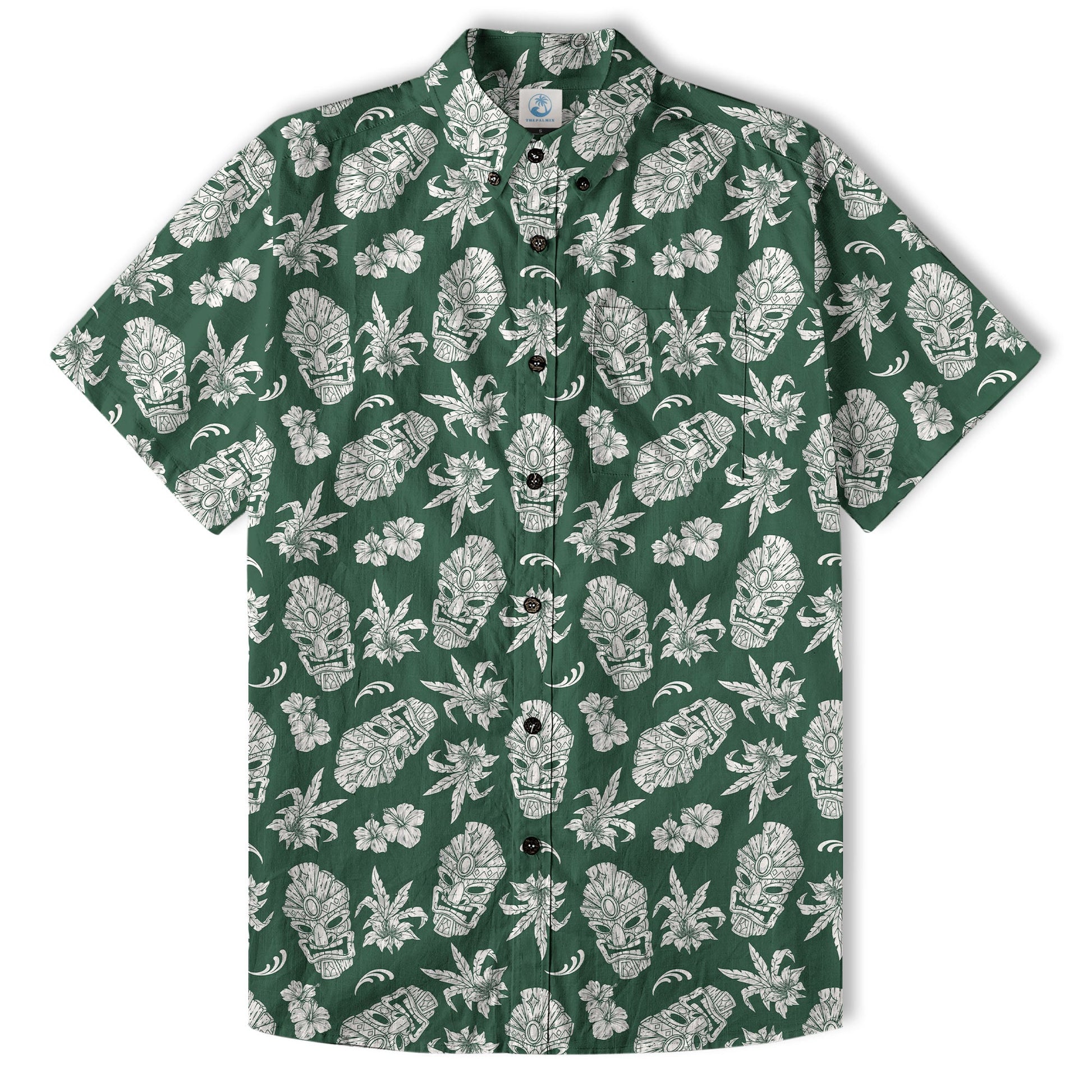 Tiki Mask Pattern Hawaii Shirt for Men