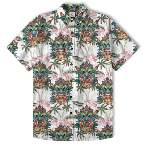 Tiki Mask Pattern Hawaii Shirt for Men, Aloha Pattern Shirt