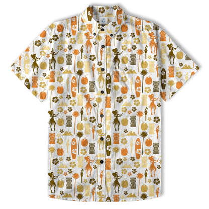 Tiki Mask Pattern Hawaii Shirt for Men, Aloha Pattern Hawaii Shirt