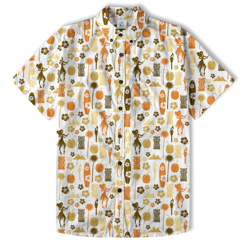 Tiki Mask Pattern Hawaii Shirt for Men, Aloha Pattern Hawaii Shirt