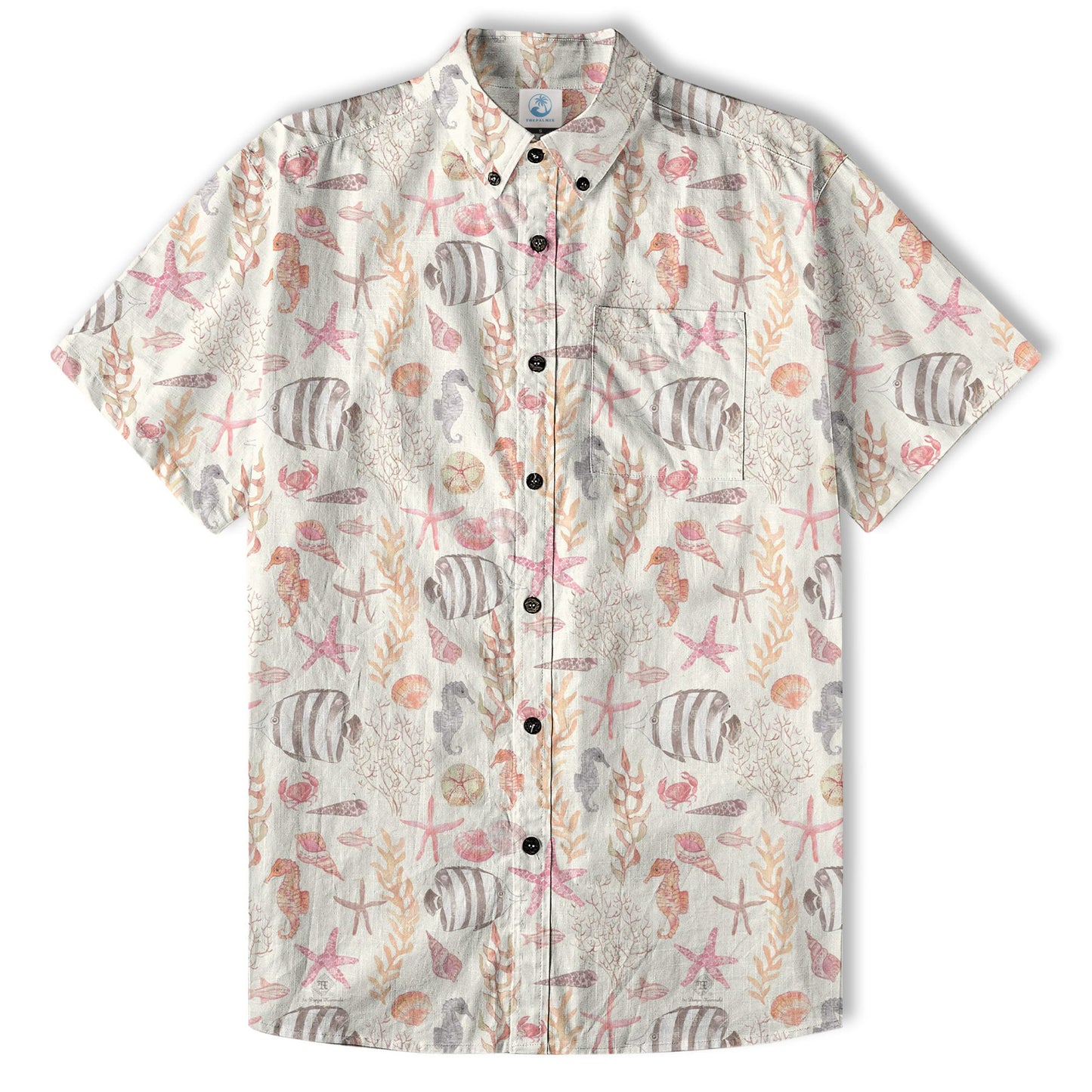 Sea Ocean Animals Women's Hawaiian Shirt, Ocean Animals Hawaiian Shirt
