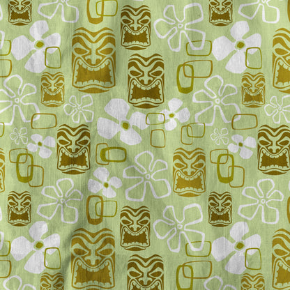 Exotic Tiki Pattern Hawaii Shirt for Men, Hibiscus Hawaii Shirt