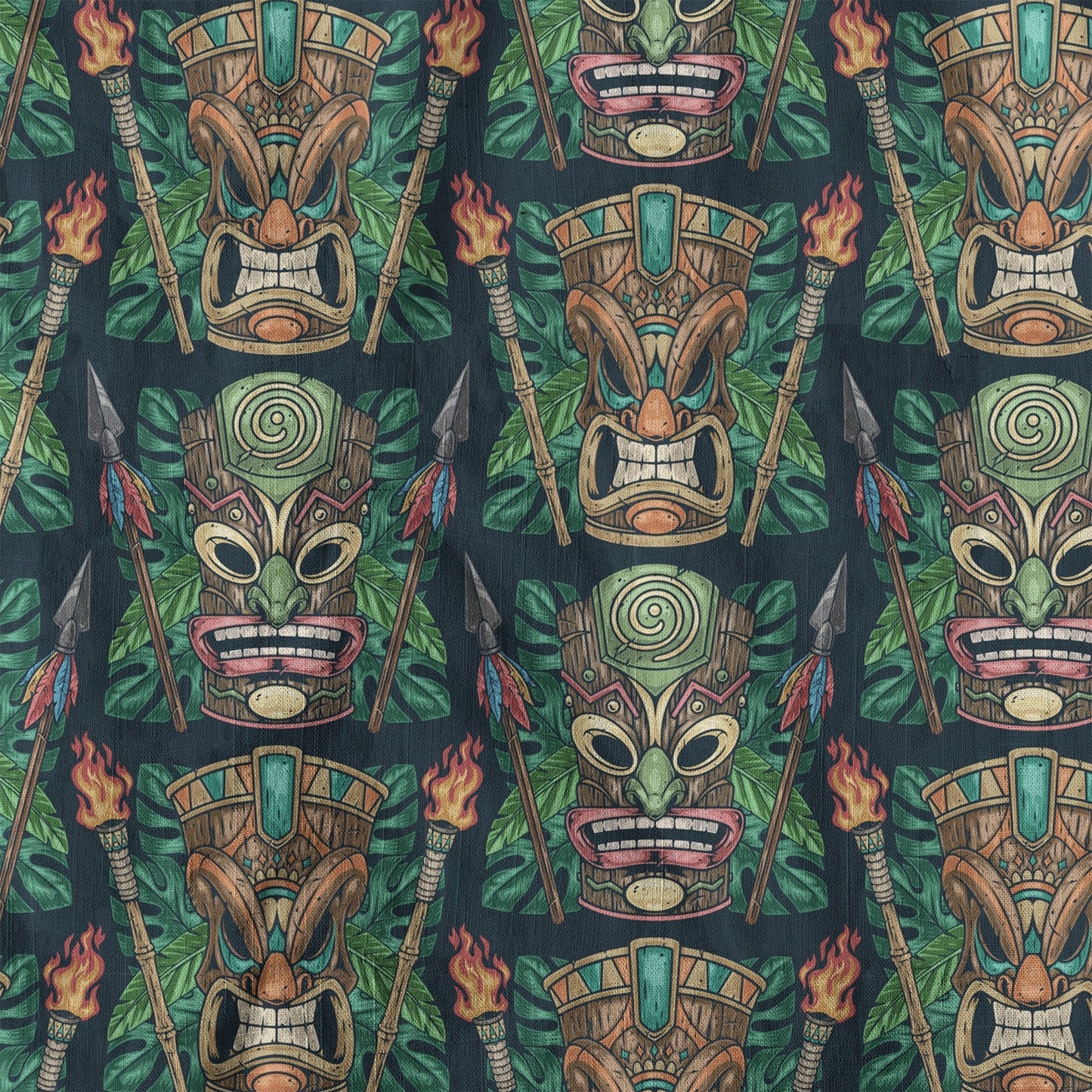 Exotic Tiki Mask Pattern Hawaii Shirt for Men