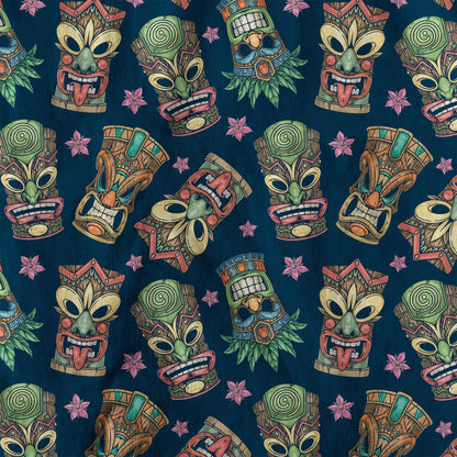 Tiki Mask Pattern Hawaii Shirt for Men, Aloha Hawaii Shirt